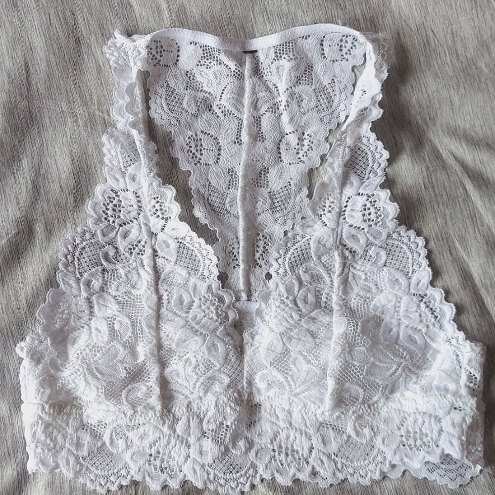 White Laced Bralette, Unwired